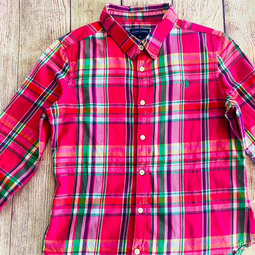 Ralph Lauren plaid button down shirt